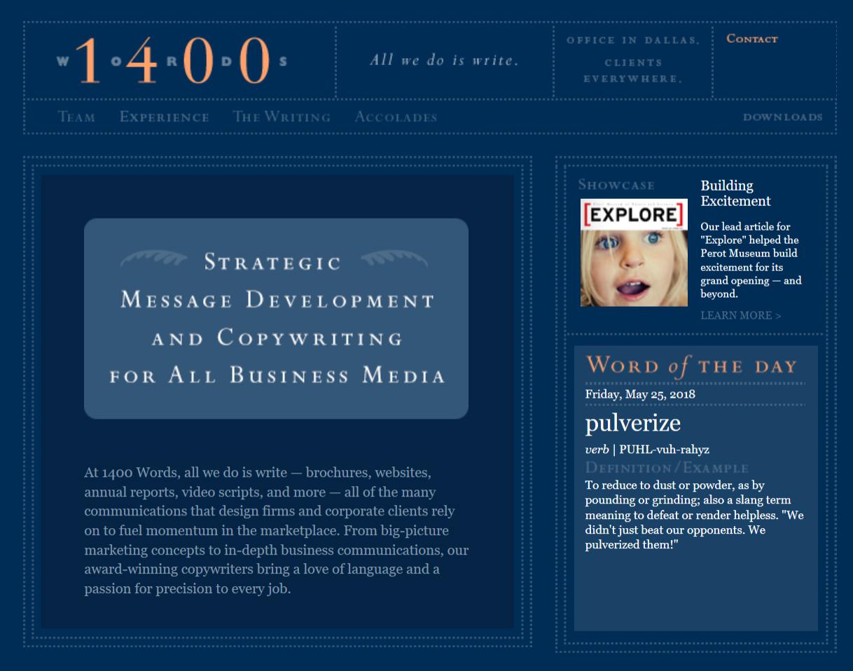 screen 1400 words