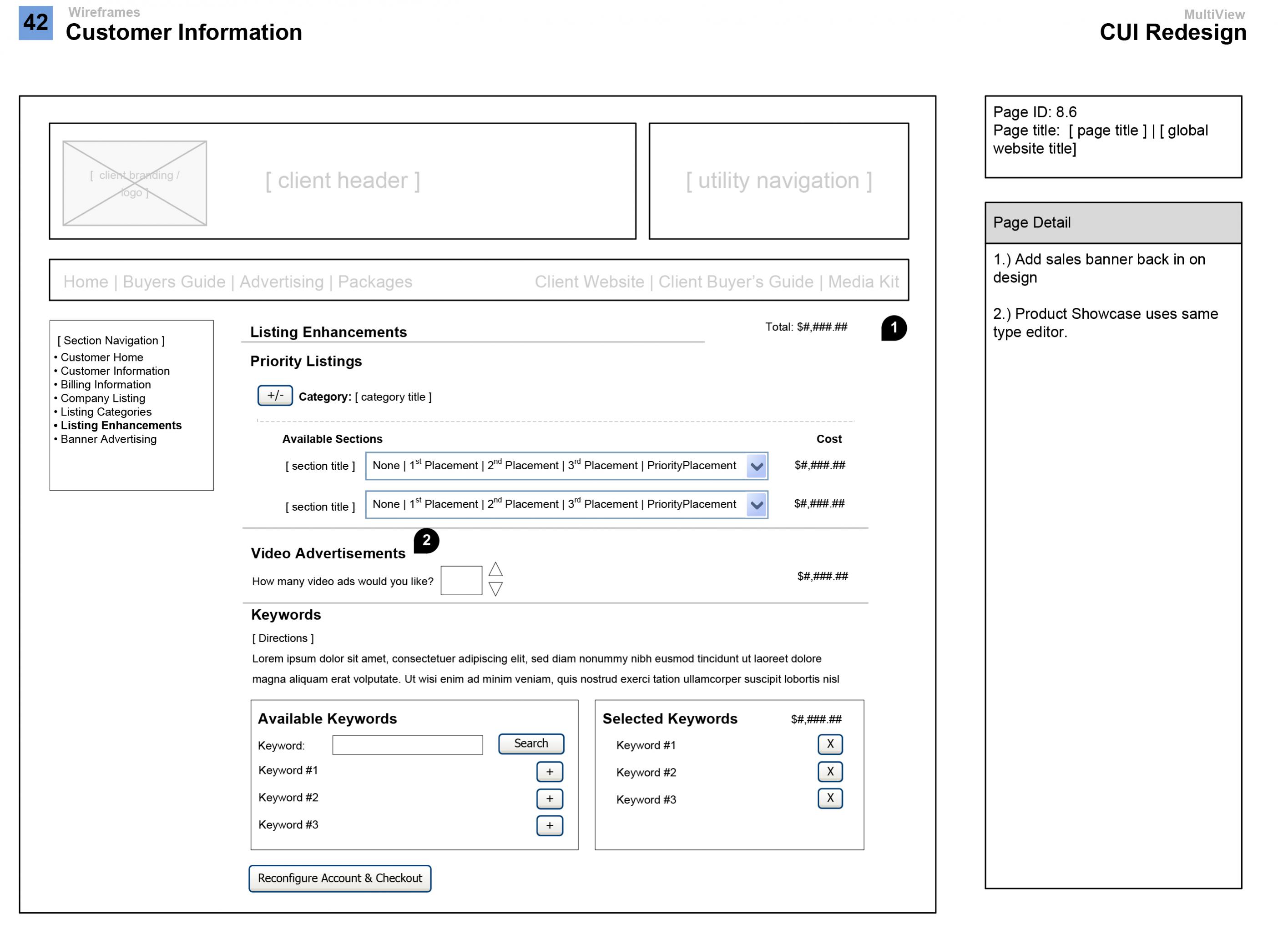 screen multiview listing enhancements