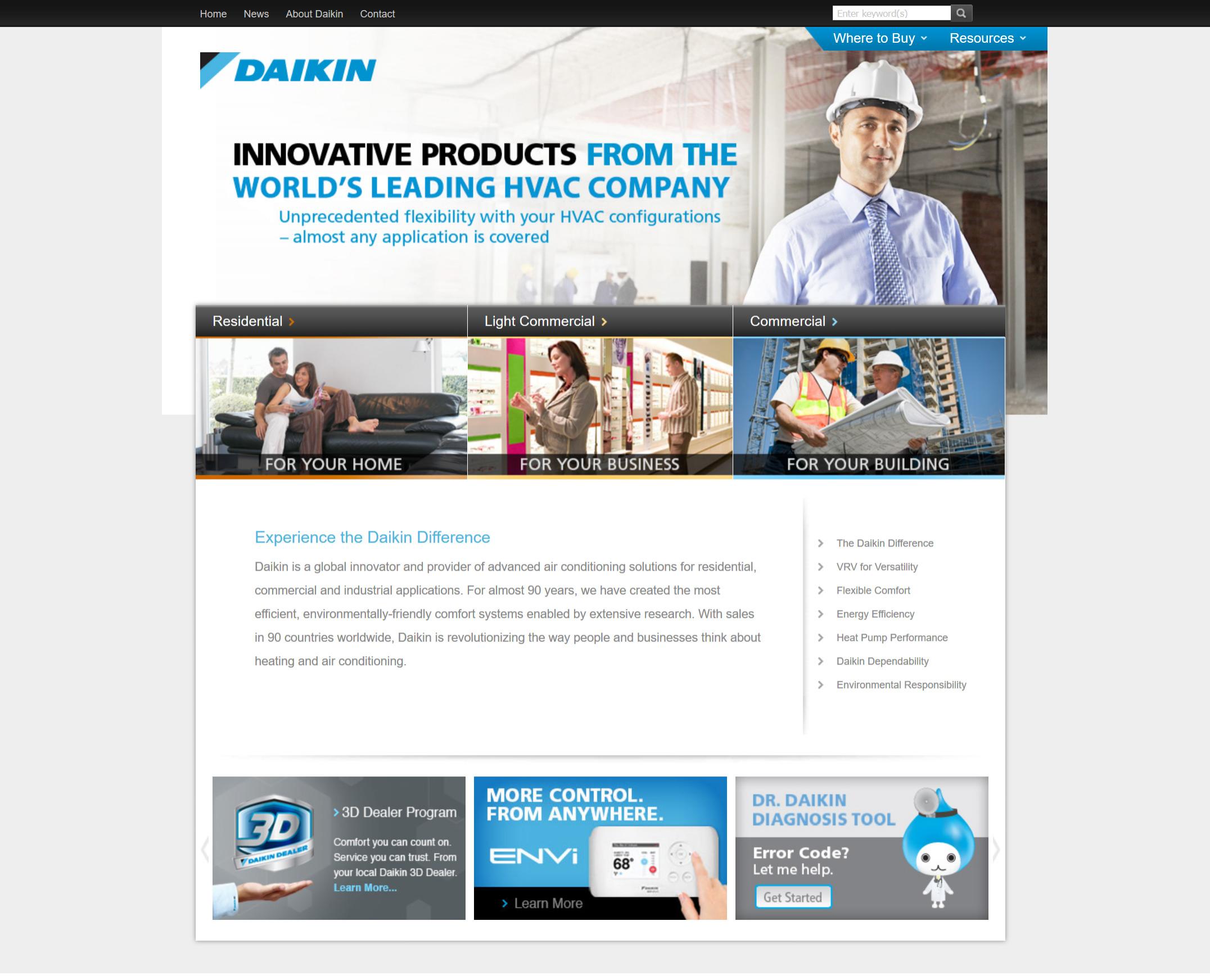 screen daikin ac