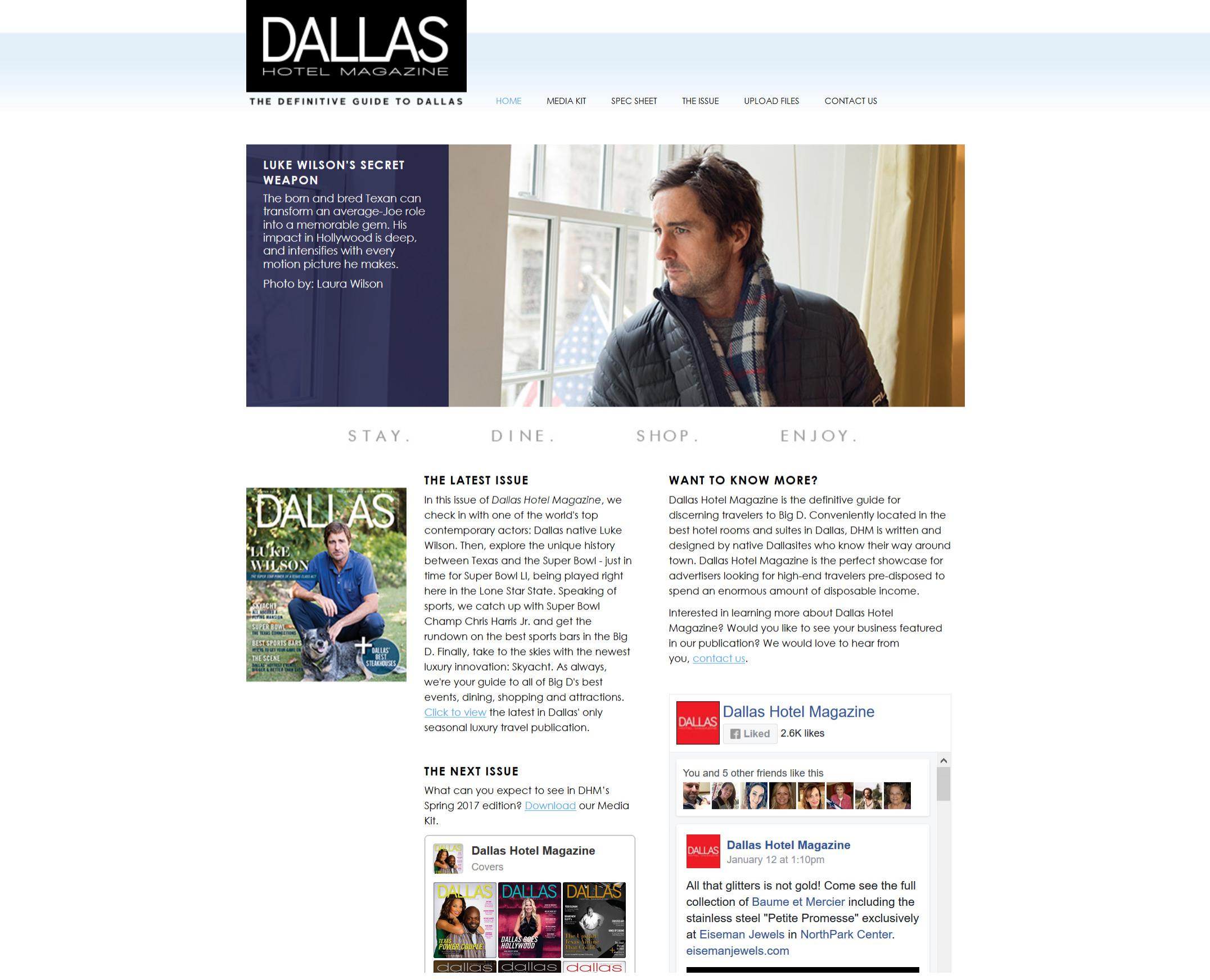 Dallas Hotel Magazine (Screenshot)