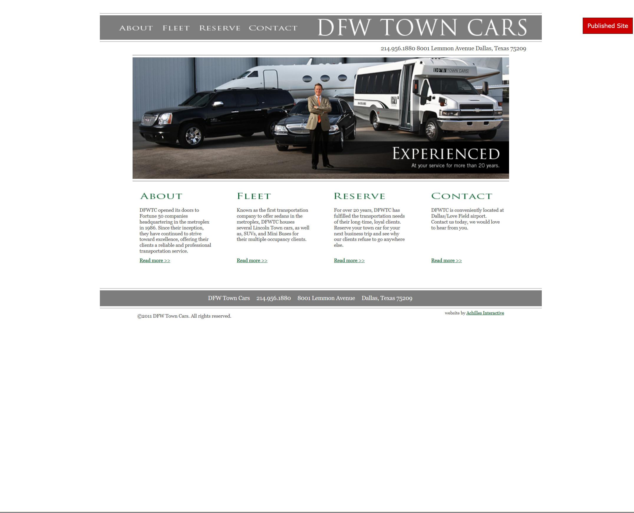 DFW Town Cars (Screenshot)