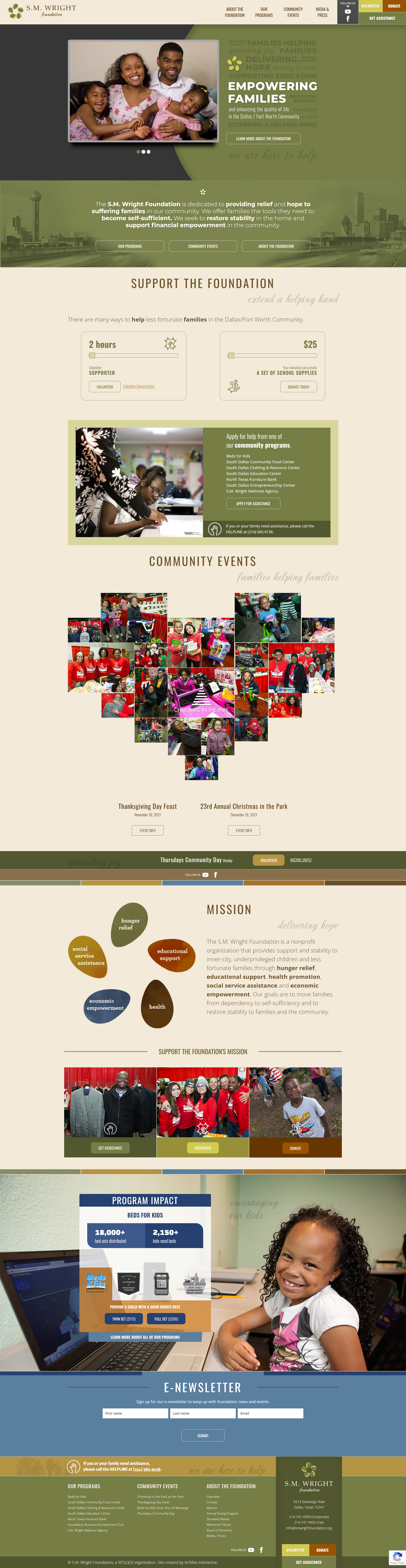 S.M. Wright Foundation Website 2021